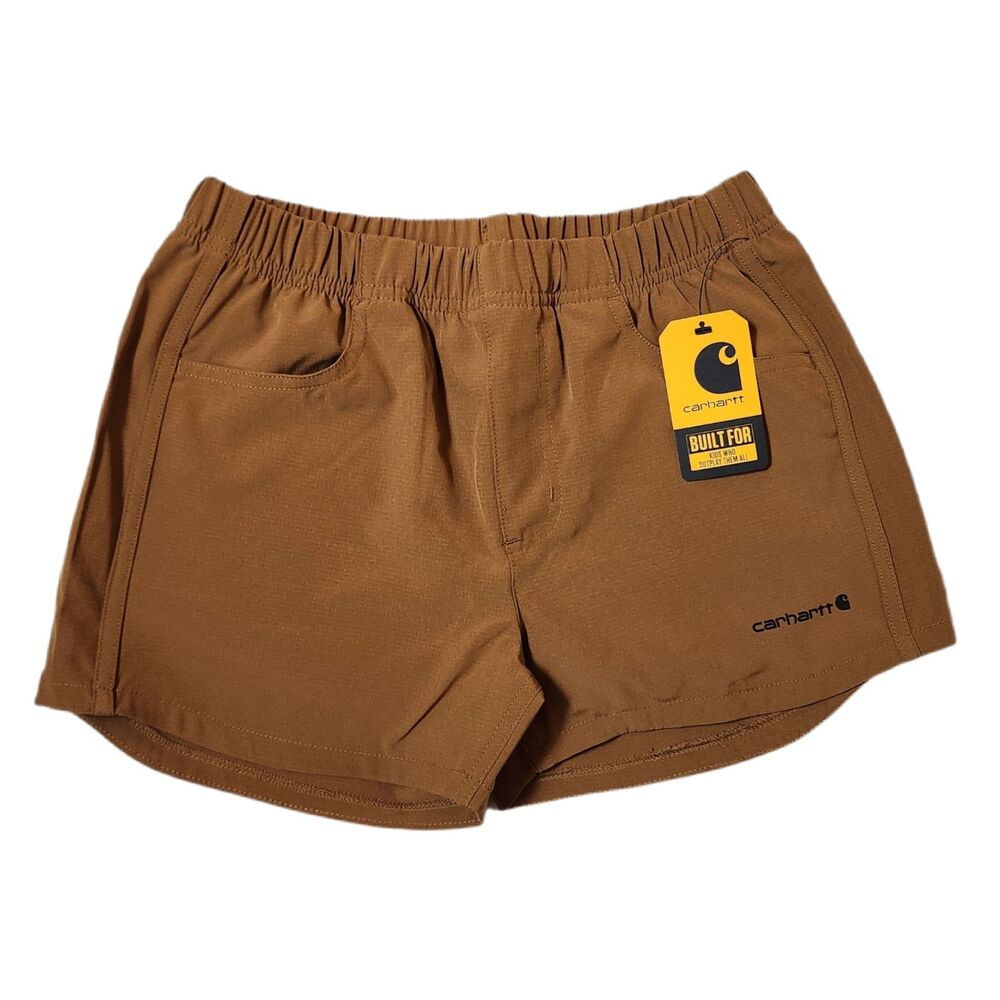 Carhartt Rugged Flex Ripstop Shorts Girls Large 12 Brown